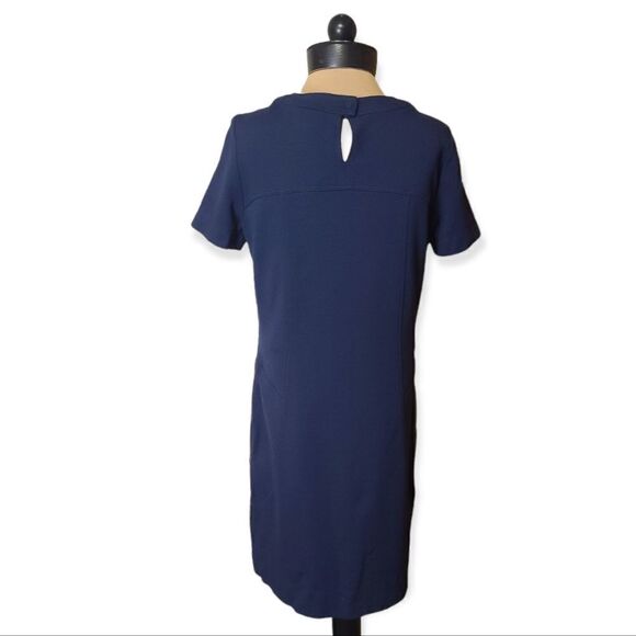 BCBG MaxAzria Blue Shift Dress Short Sleeve NEW Size Small - Picture 3 of 8